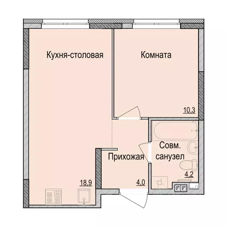 1-к кв. Удмуртия, Ижевск Камбарская ул., 94к1 (37.4 м) - Фото 0