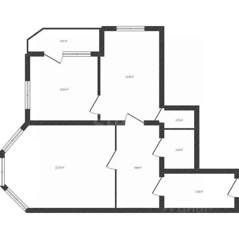 2-к кв. Брянская область, Брянск ул. Фокина, 199 (73.9 м) - Фото 0