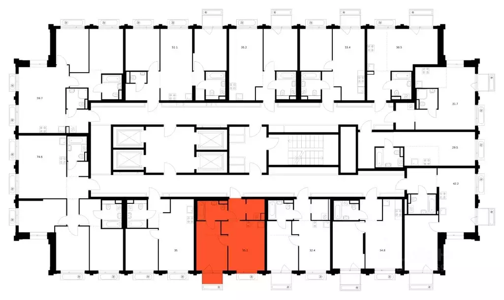 1-к кв. Москва Алтуфьевское 53 жилой комплекс, 1.1 (35.1 м) - Фото 2