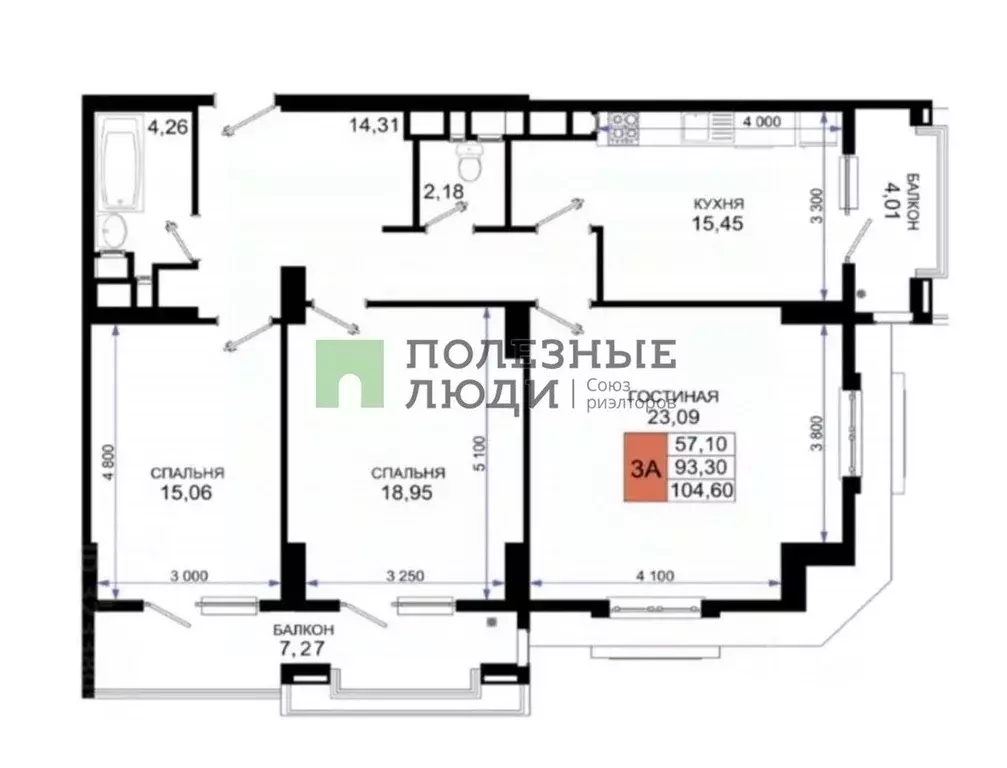 3-к кв. Краснодарский край, Новороссийск просп. Дзержинского, 244к5 ... - Фото 2