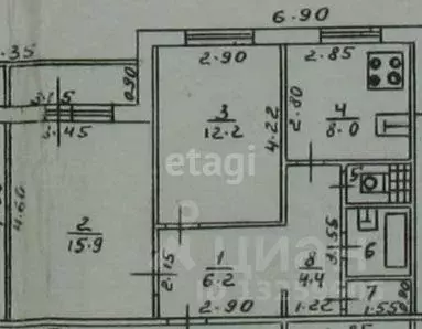 2-к кв. Липецкая область, Липецк ул. Валентины Терешковой, 29А (51.7 ... - Фото 1