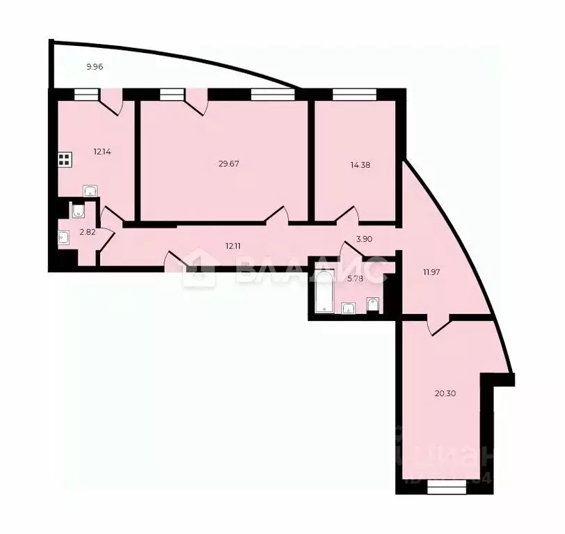 3-к кв. Санкт-Петербург просп. Просвещения, 43 (114.3 м) - Фото 2