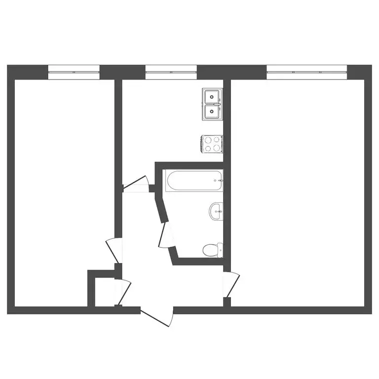 2-комнатная квартира: Краснокамск, улица Пушкина, 14 (46.4 м) - Фото 0
