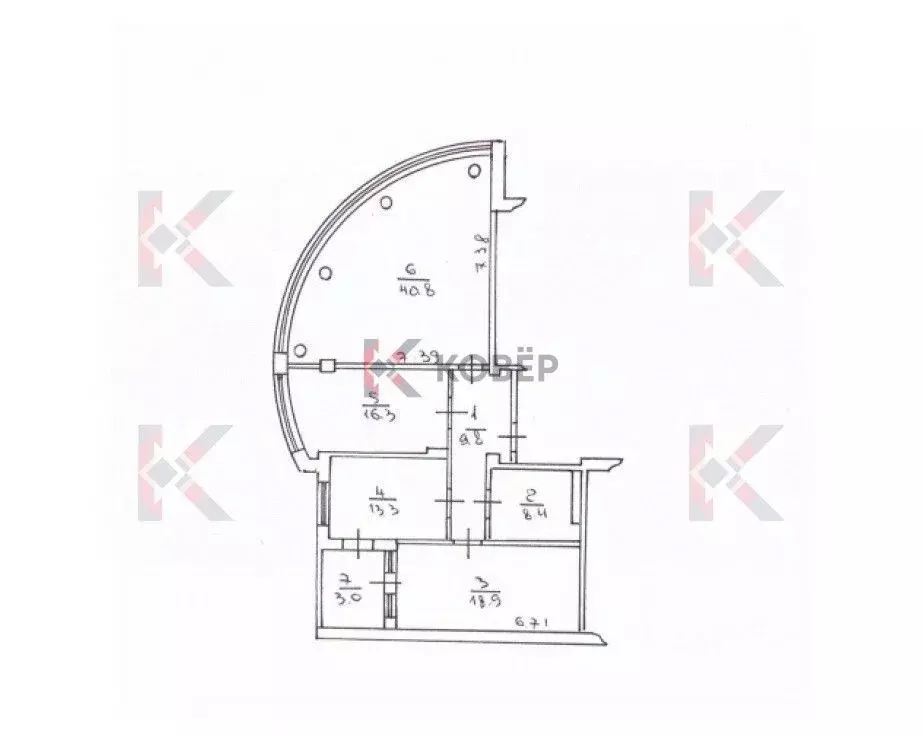 3-к кв. Крым, Симферополь ул. Тренева, 21 (108.0 м) - Фото 1