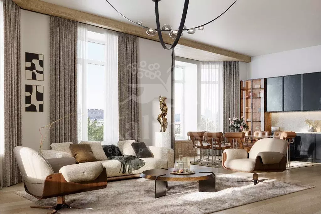 2-к кв. Москва ул. Большая Полянка, 44 (81.6 м) - Фото 1