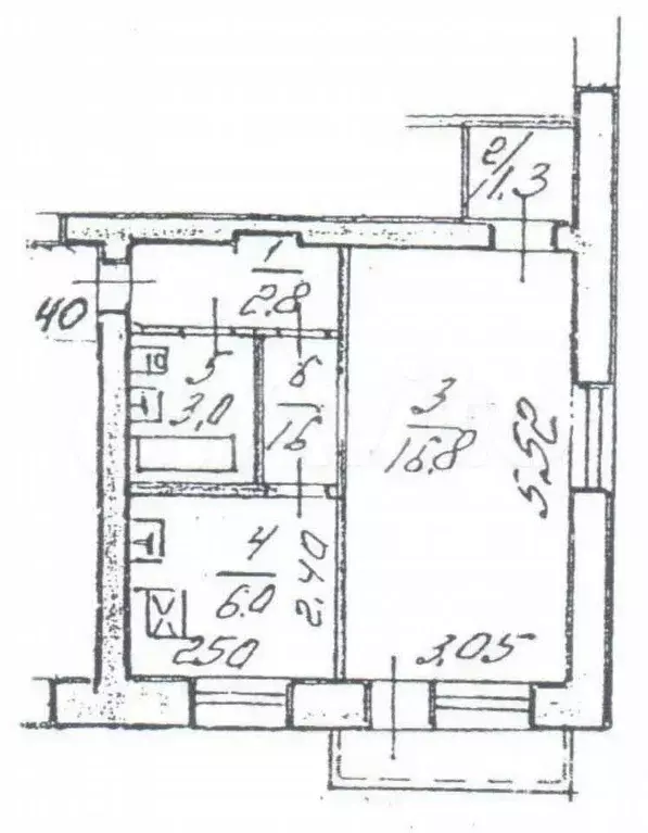 1-к. квартира, 32,5 м, 2/5 эт. - Фото 0