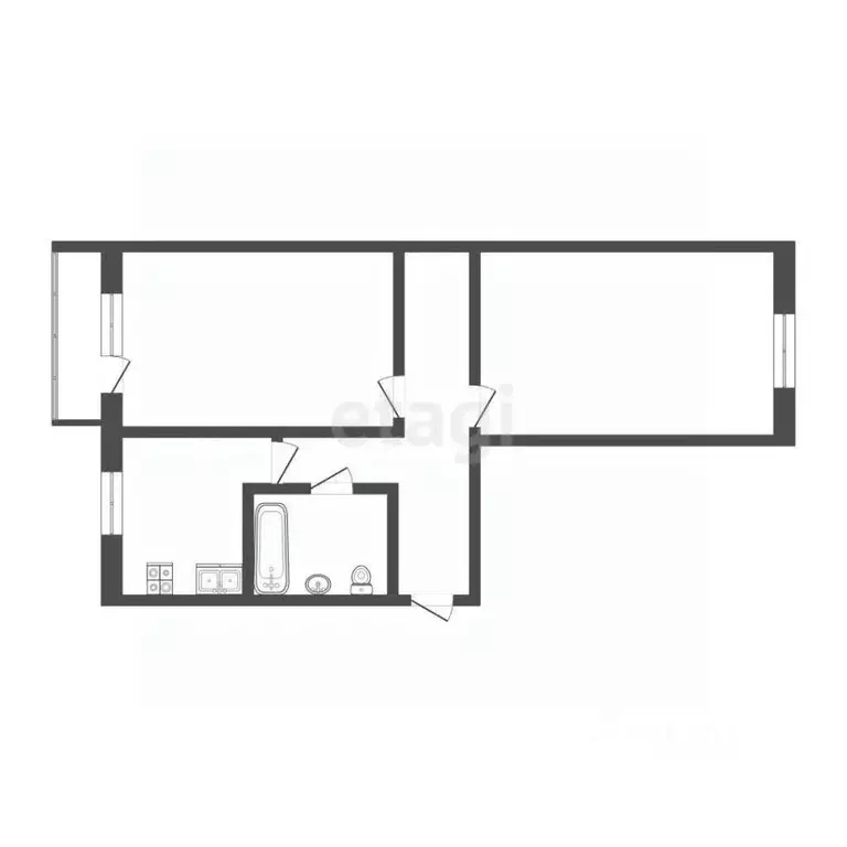 2-к кв. Камчатский край, Петропавловск-Камчатский ул. Кирдищева, 10 ... - Фото 2