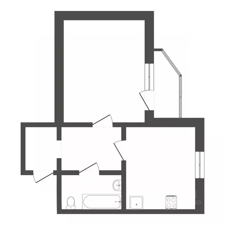 1-к кв. Тюменская область, Тюмень ул. Николая Семенова, 23 (45.0 м) - Фото 1