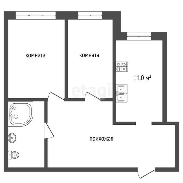 2-комнатная квартира: Самара, улица Тухачевского, 253 (49.7 м) - Фото 0