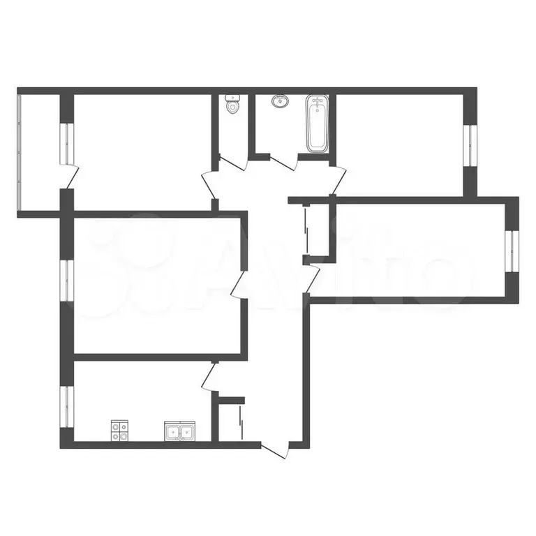 4-к. квартира, 76 м, 4/9 эт. - Фото 1