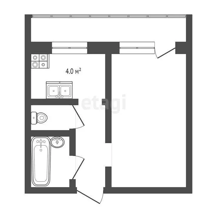 1-комнатная квартира: Тамбов, Советская улица, 125 (30.8 м) - Фото 0