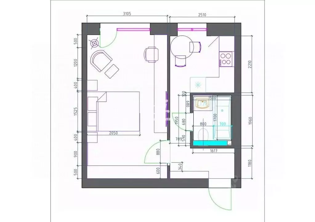 1-к кв. Севастополь ул. Михайловская, 9 (30.0 м) - Фото 2