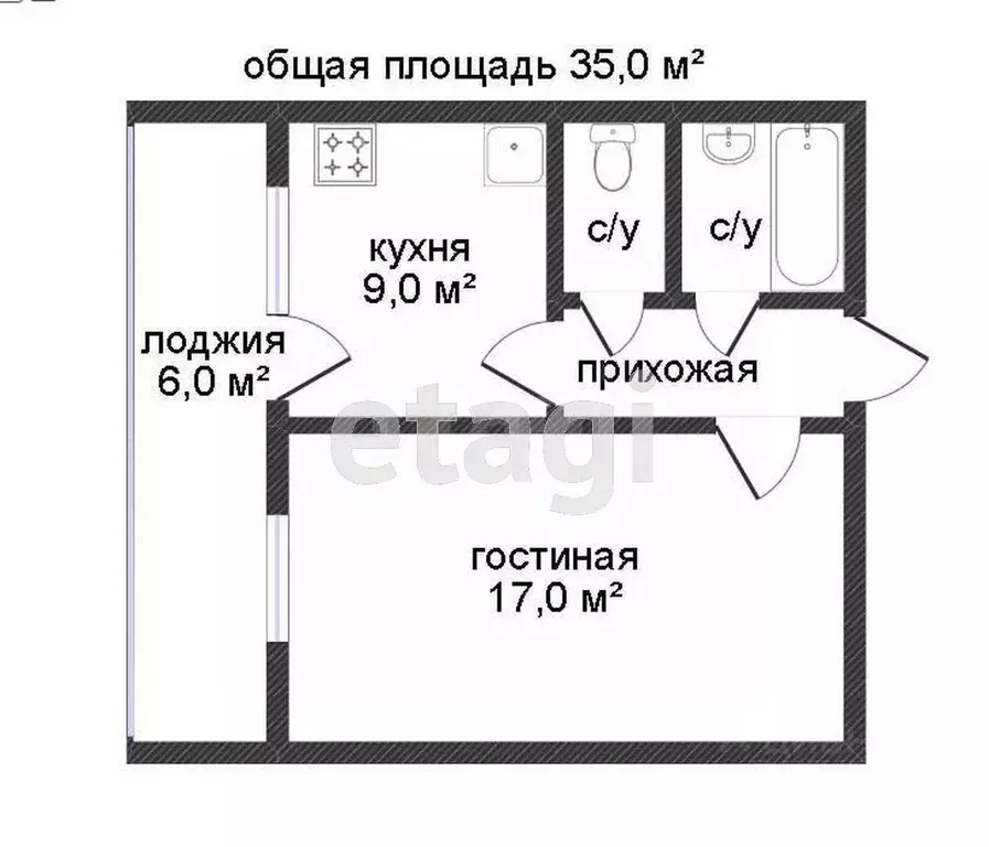 1-к кв. Костромская область, Кострома Малышково мкр, ул. Клубничная, 2 ... - Фото 2