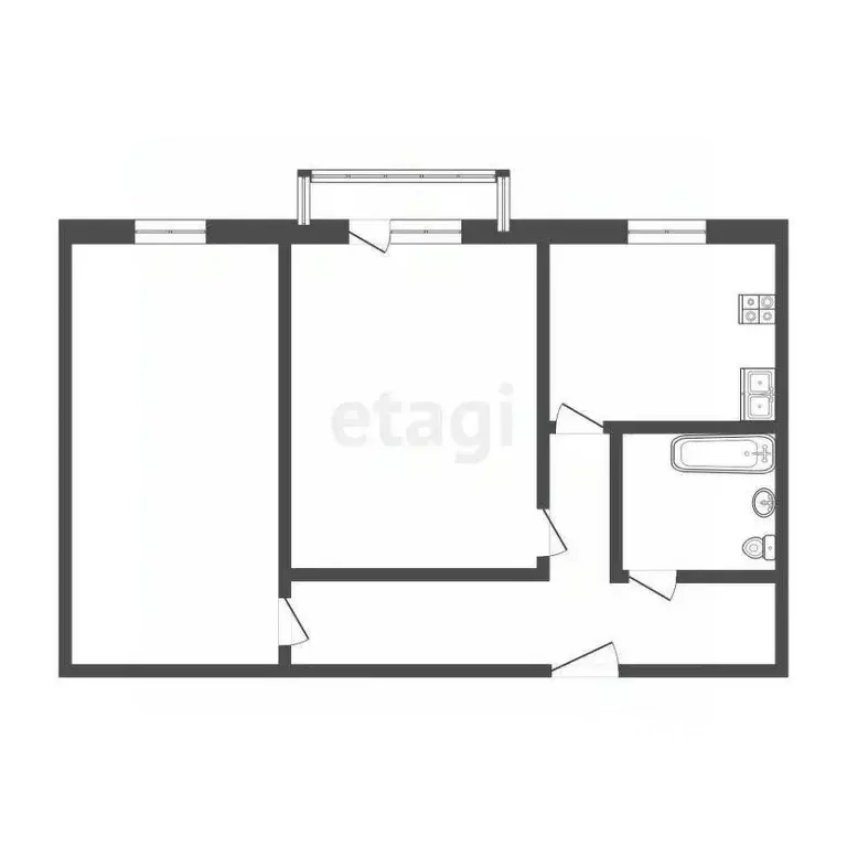 2-к кв. Владимирская область, Ковров Комсомольская ул., 30 (44.9 м) - Фото 1
