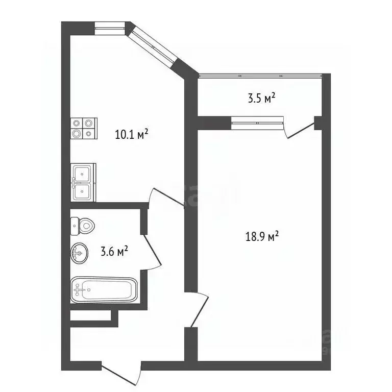 1-к кв. Московская область, Красногорск бул. Красногорский, 3 (38.2 м) - Фото 2