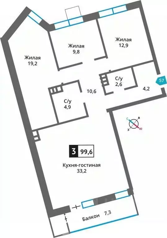 3-к кв. Московская область, Красногорск городской округ, д. Марьино ... - Фото 0