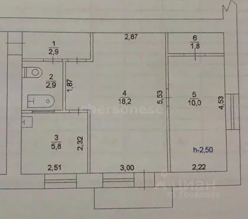 2-к кв. Севастополь ул. Гоголя, 20Б (44.0 м) - Фото 2