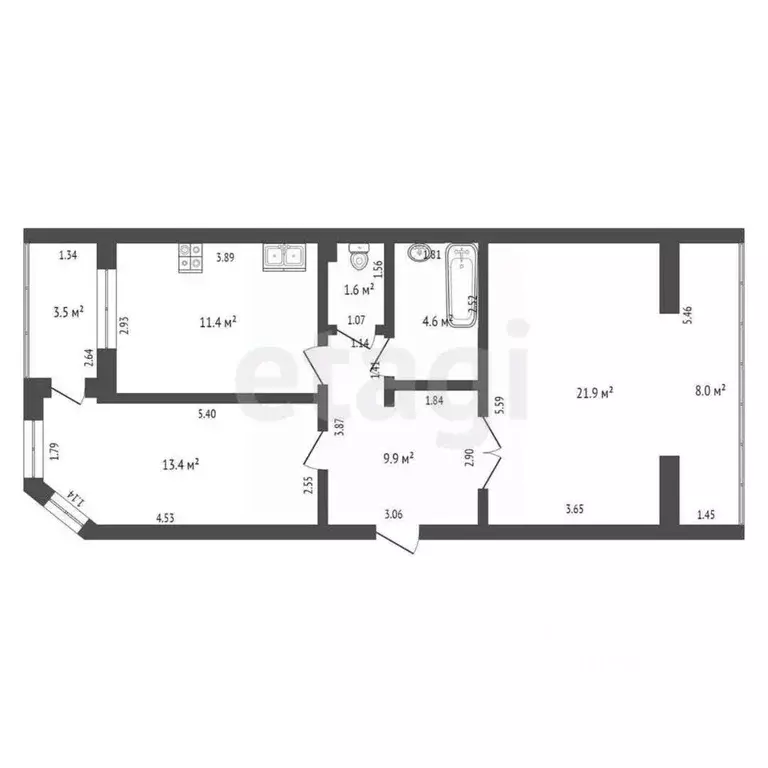 2-к кв. Краснодарский край, Анапа Парковая ул., 31 (74.0 м) - Фото 2