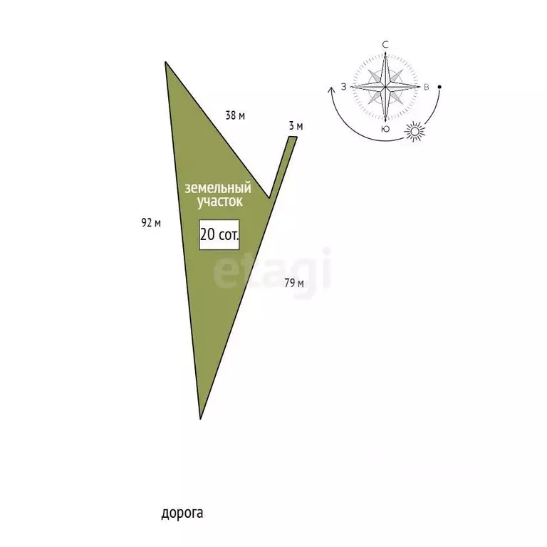 Участок в Красноярский край, Сосновоборский муниципальный округ, с. ... - Фото 2
