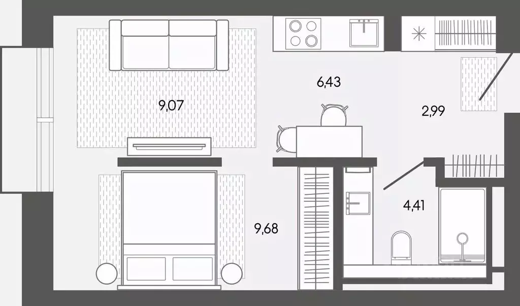 1-к кв. Алтай, Майминский район, пос. Карлушка  (32.58 м) - Фото 1