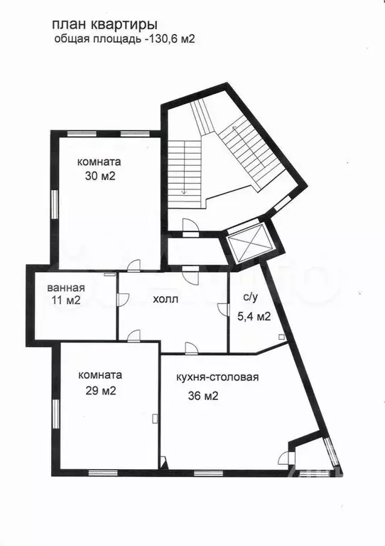 2-к. квартира, 131 м, 2/7 эт. - Фото 0