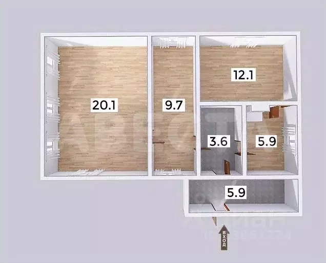 Дом в Омская область, Омск Чередовый мкр, ул. 7-я Чередовая (57 м) - Фото 1