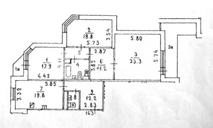 3-к кв. Москва ул. Лобачевского, 92К4 (128.0 м) - Фото 1