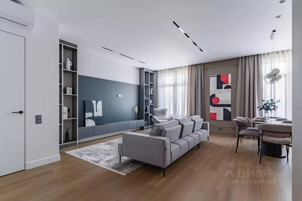 Квартира, 3 комнаты, 126.4 м - Фото 0