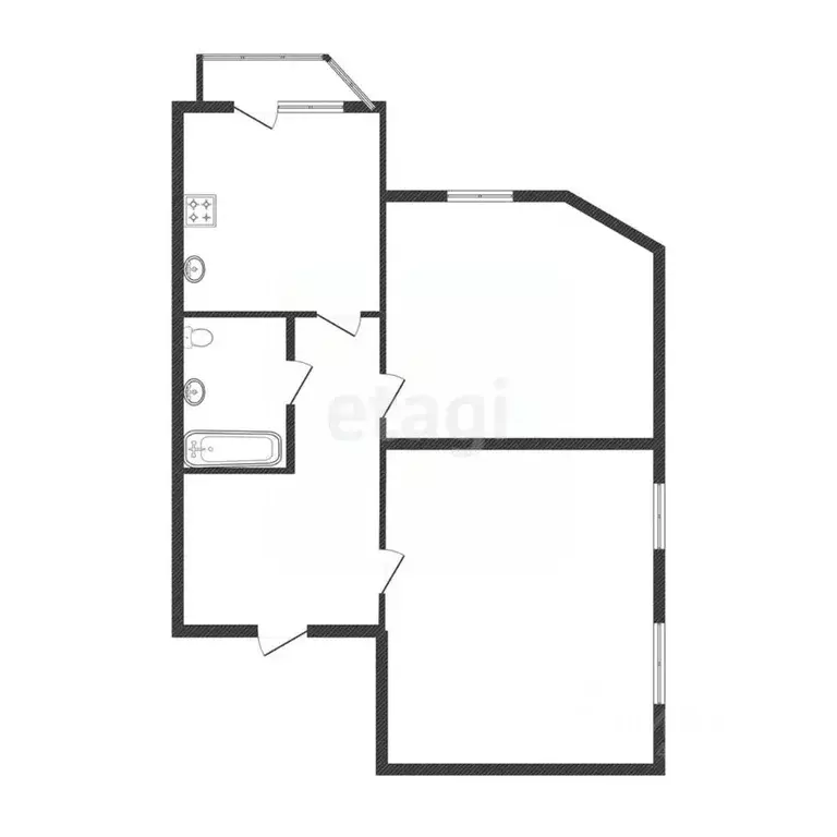 2-к кв. Белгородская область, Белгород ул. 5 Августа, 33 (68.0 м) - Фото 1