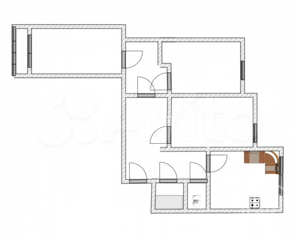 3-к. квартира, 67 м, 1/4 эт. - Фото 0