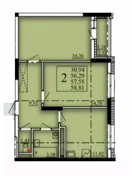 2-к кв. Башкортостан, Уфа Затон-Восточный жилрайон, Паруса жилой ... - Фото 0