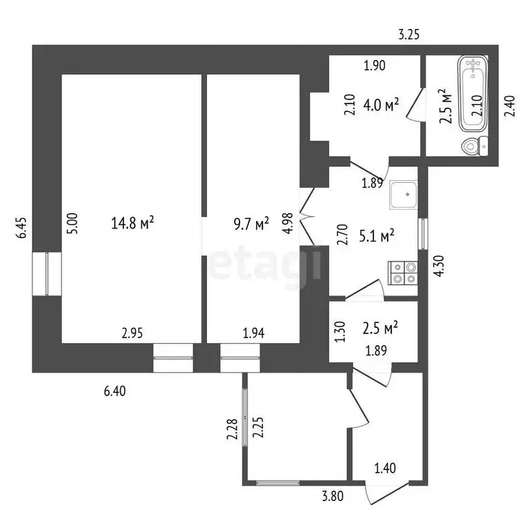 2-комнатная квартира: Самара, улица Алексея Толстого, 40 (38.6 м) - Фото 1