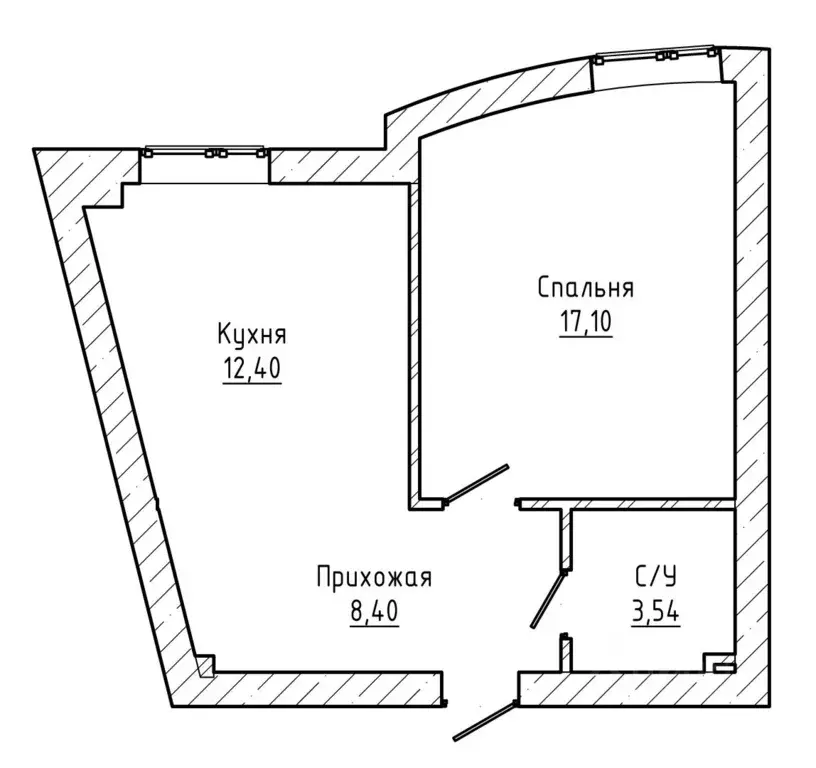 1-к кв. Кабардино-Балкария, Баксан ул. Имени Ю.А. Гагарина (41.6 м) - Фото 2