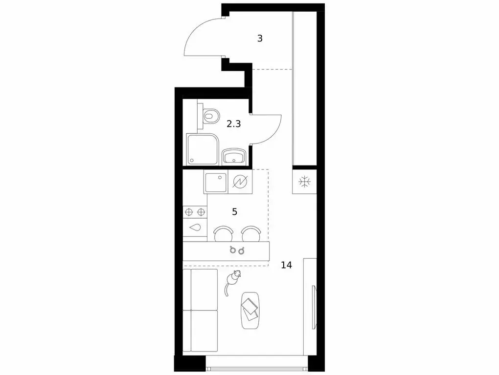 Квартира-студия: Москва, ЖК Бусиновский Парк (24.3 м) - Фото 0
