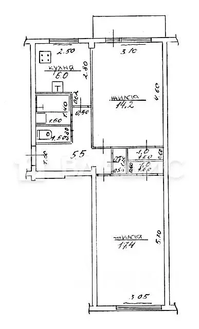 2-к кв. Карелия, Петрозаводск ул. Петрова, 3 (49.1 м) - Фото 2