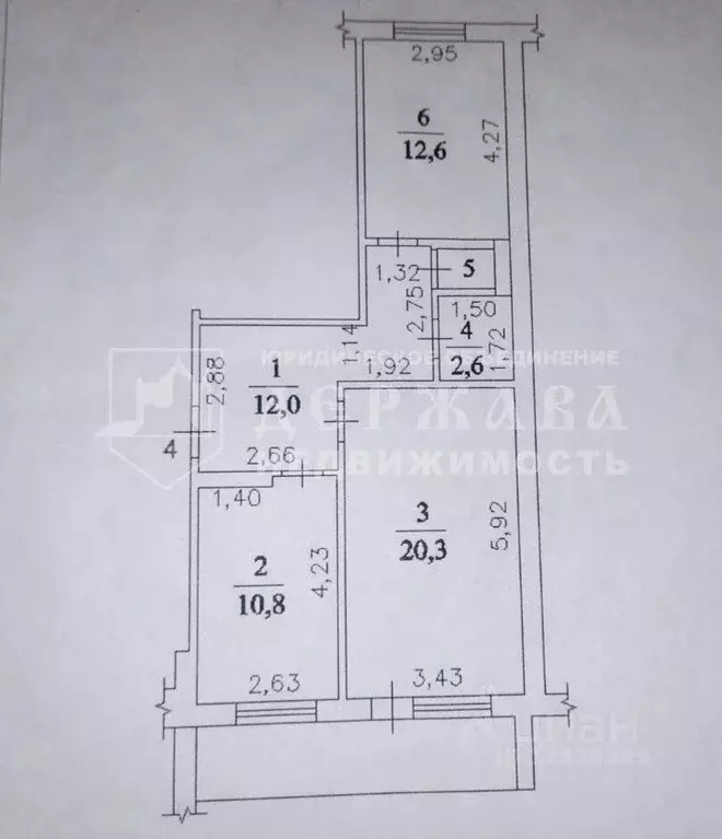 3-к кв. Кемеровская область, Кемерово ул. Дружбы, 17 (67.0 м) - Фото 2