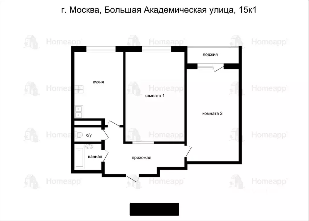 2-к кв. Москва Большая Академическая ул., 15К1 (69.5 м) - Фото 1