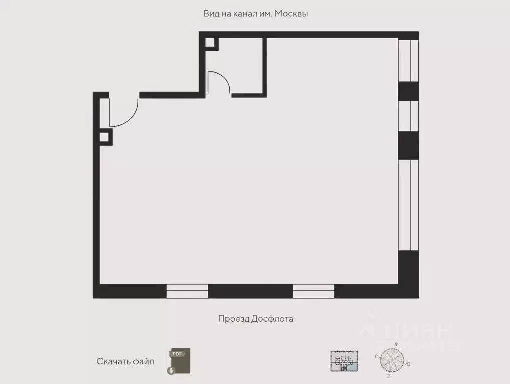 Квартира, 3 комнаты, 69.59 м - Фото 1
