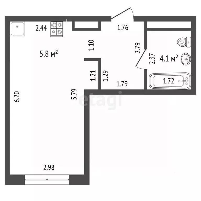 Студия Московская область, Люберцы Зенино ЖК Самолет мкр, ул. Камова, ... - Фото 2