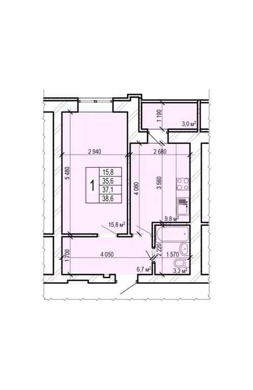 1-к кв. Саратовская область, Энгельс Новобазарная ул., 4 (38.6 м) - Фото 0