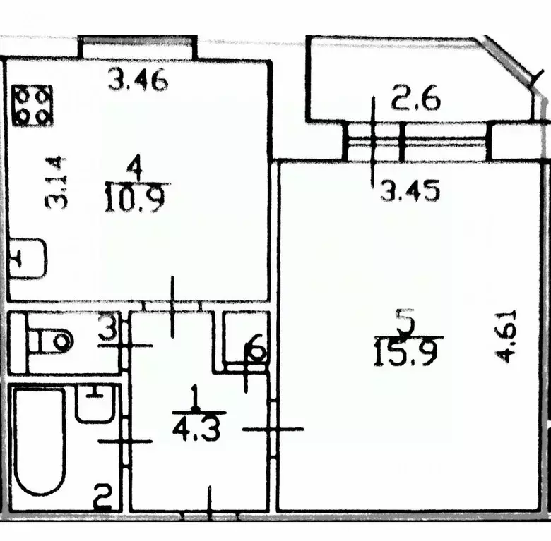 1-к кв. Санкт-Петербург Камышовая ул., 6К1 (35.0 м) - Фото 2