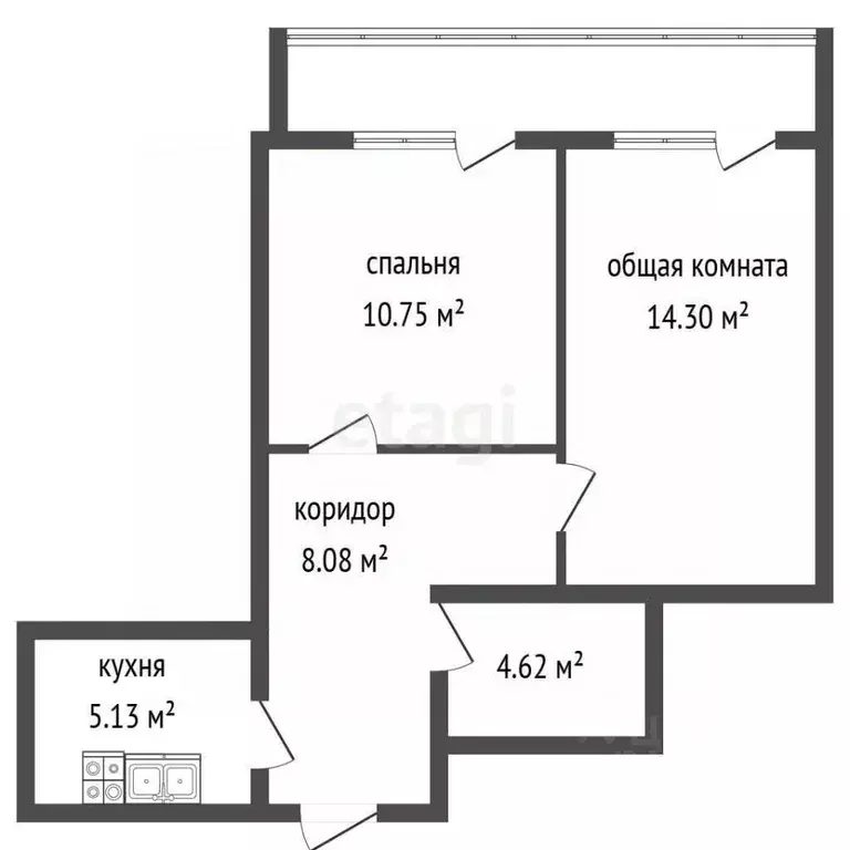 2-к кв. Воронежская область, Воронеж ул. Хользунова, 99Б (43.0 м) - Фото 2