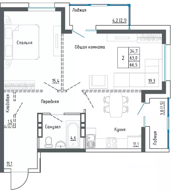 2-к кв. Приморский край, Уссурийск ул. Александра Францева, 42 (70.1 ... - Фото 0