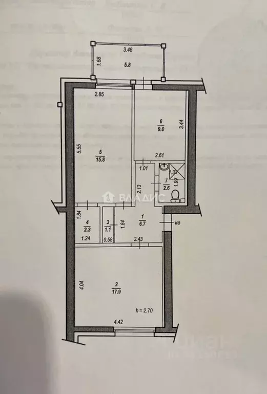 2-к кв. Карелия, Петрозаводск Сегежская ул., 8Б (61.2 м) - Фото 2