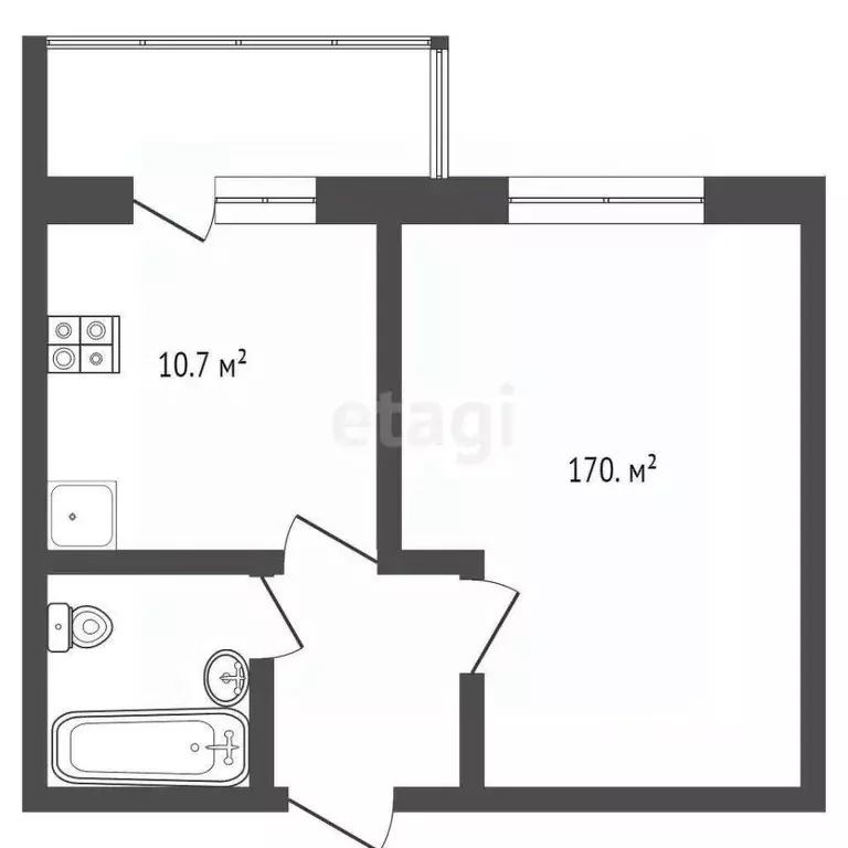 2-к кв. Ярославская область, Ярославль ул. Некрасова, 86 (43.2 м) - Фото 2
