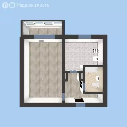 1-комнатная квартира: Омск, улица Дмитриева, 2/4 (36 м) - Фото 1