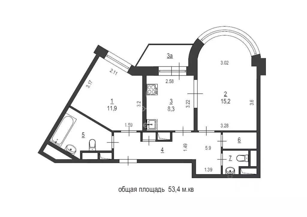2-к кв. Москва Стандартная ул., 27 (54.0 м) - Фото 1
