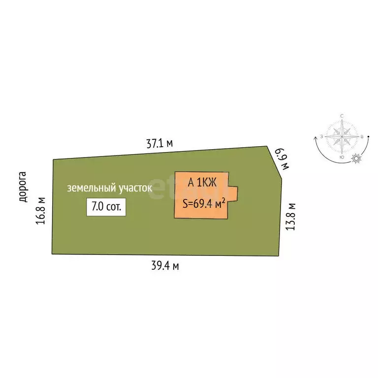 Дом в Тюмень, садовое товарищество Лаванда, 8-я улица (69.4 м) - Фото 2