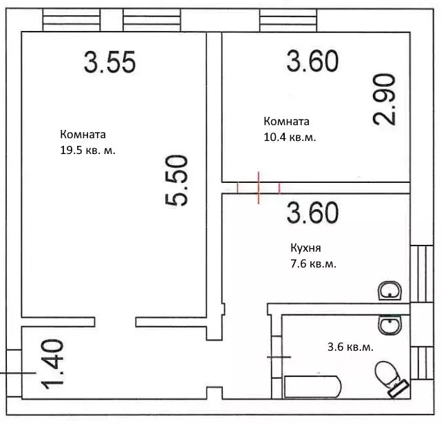 2-к кв. Томская область, Томск Черемошники мкр, ул. Пролетарская, 39 ... - Фото 2