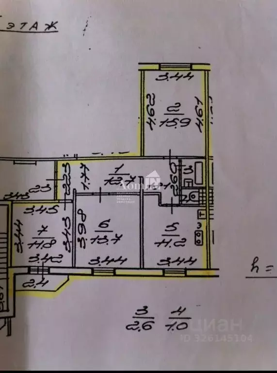 3-к кв. Санкт-Петербург Афонская ул., 24К3 (70.0 м) - Фото 2